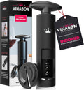 VINABON Self-Pulling Wine Opener - Updated 2026 Professional-Quality Twister Wine Corkscrews with Wine Foil Cutter - Manual Easy-Turn Wine Bottle Opener Corkscrew. Includes WineGuide Ebook