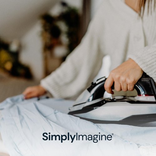 SimplyImagine Flexible Iron Cord Holder - Metal, Tabletop Mount - Tangle-Free Pressing & Ironing Board Cord Holder - Universal Fit & Steam Compatibility