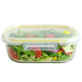 Neoflam Oval Glass Meal Prep Container with Airtight Lid – Bento Lunch Box with Vent, Reusable Kitchen Food Storage Canister, Microwave, Oven & Dishwasher Safe (39oz, 1.2 Liter, 4.8 cups)