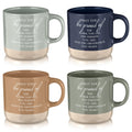 Didaey 4 Pcs Employee Appreciation Gifts Bulk Thank You Gifts Mugs Inspirational Ceramic Mug for Office Coworker Staff Team Back to School(Boho Colors,Proud of)