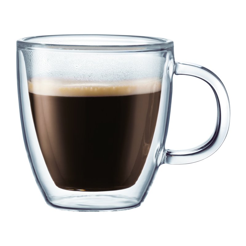 Double Wall Glass Mug Set - 6-Pack, 10 oz, Insulated