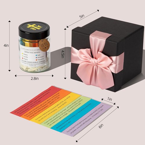 Bible Verse Jar - Inspirational Christian Gifts for Women | Perfect Christmas & Baptism Present