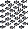 Exasinine Miniature Shark Figurines - 30 Pcs Resin DIY Accessories for Fish Tanks & Fairy Gardens (Black)