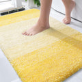 OLANLY Bathroom Rugs - Extra Soft Microfiber Mat 36x24 | Quick Dry, Machine Washable, Rubber Backing, Yellow