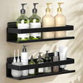 Aluminum Shower Caddy 2-Pack - Sturdy Wall-Mounted Bathroom Storage Rack | No Drilling, 11.8in