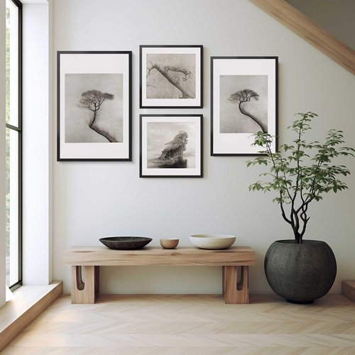 LaVie Home 22x22 Picture Frame - Classic Black Square Frame with HD Plexiglas for Wall Display