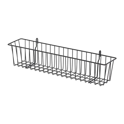 TRINITY 21-Inch Metal Hanging Basket to Use With Shelf Units and Storage Racks for Garage, Kitchen, and Closet Organization, NSF Certified, 20 Pound Capacity, Black, 2-Pack