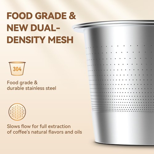 CAPMESSO Reusable K Cups Coffee Pods for Keurig 1.0: Stainless Steel Refillable K Cup - Reusable Coffee Filter for Keurig 1.0 Coffee Maker, Permanent, Eco-Friendly, Innovative Design(2 Pack)