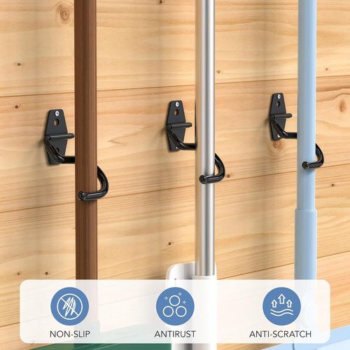 HUPBIPY Heavy-Duty Metal Garage Hooks - 6 Pack S Hooks for Tool Storage & Organization