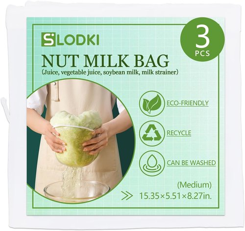 Cheese Cloth Bag - Reusable Straining Bags for Nut Milk, Soy Milk & Dumpling Fillings