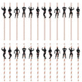 Atiloy 24 PCS Bachelorette Straws Disposable Bachelorette Party Straws Funny Stripper Pole Dancer Drinking Straws for Adult Bachelorette Party Favors Bridal Shower Girls Night