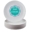 Perfect Stix Economy White Paper Plate, 9" Paper Uncoated Plate 9inches.500 Count Paper Plates., Medium