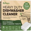 Renuv® Dishwasher Cleaner Tablets - Heavy Duty Deodorizer & Descaler for Hard Water Marks | 12-Tab Supply