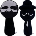 WMP® Sprun Plush, Sprun Game Plush Toys, 2PCS Plush Toys, Horror Games Plushies Toy for Fans, Soft Stuffed Animal Pillow Figure Doll Christmas Birthday Gifts for Adult Kids (9" Black +Black)