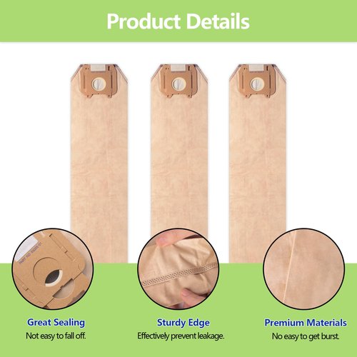 Tomkity 9 Pack Type LW HEPA Vacuum Cleaner Bags Replacement for Oreck Magnesium Upright Vacuum LWPK6OH LWPK25OH LWPK3OH