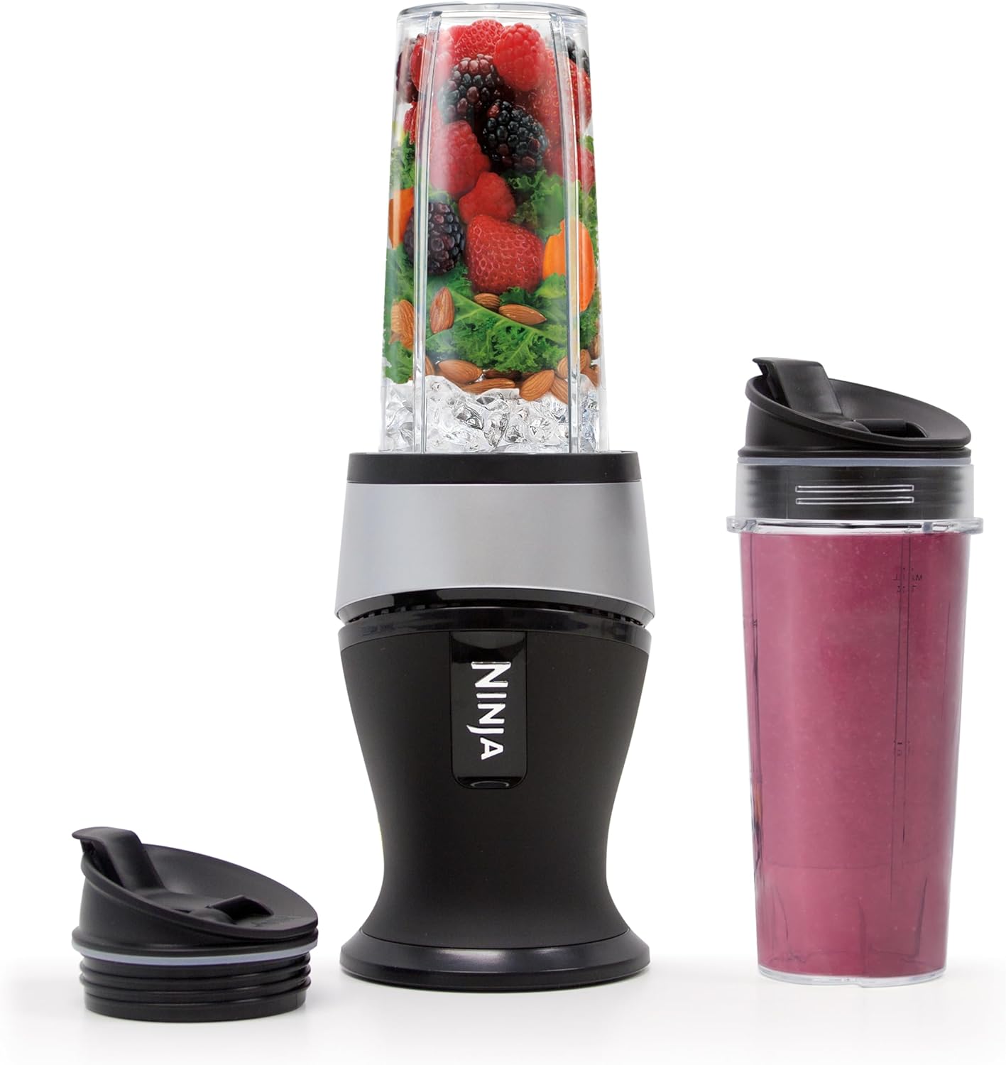 Ninja Fit Compact Personal Blender - Portable Smoothie Maker with (2) 16-oz To-Go Cups | 700 Watts | Black
