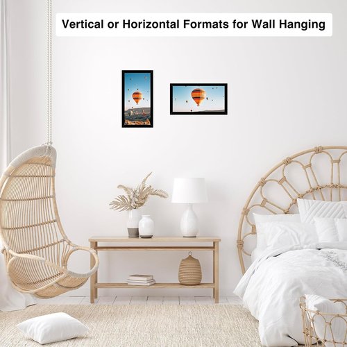 JCJMY 5x11 Black Picture Frame - Versatile Wall Hanging & Tabletop Display | Shatter-Resistant Plexiglass