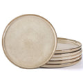 AmorArc Dinner Plates Set of 6, 10.5 Inch Reactive Glaze Ceramic Plates Set, Microwave, Dishwasher Safe, Scratch Resistant, Modern Large Dinnerware Dishes Set Kitchen Stoneware Plates