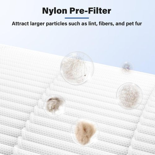 4-Pack B-D02L True HEPA Replacement Filter Compatible with MOO-KA and KOIOS B-D02L Purifier, H13 True HEPA Air Filter Set