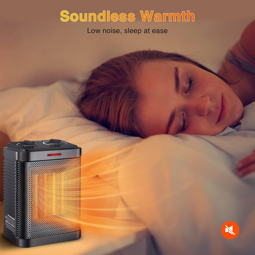 Regine Switzerland 1500W PTC Ceramic Space Heater - Rapid 2S Heating, 3 Modes, Safety Features | Ideal for Bedroom & Office