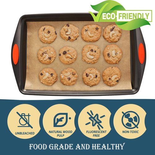 Hiware Parchment Paper Baking Sheets - 200 PCS Precut Non-Stick 9x13 IN for Baking & Cooking - Unbleached