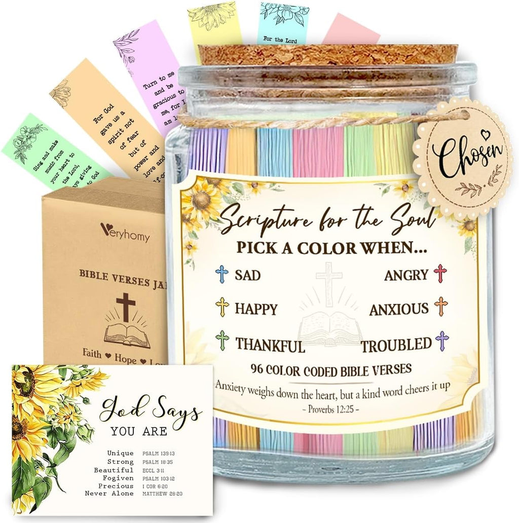 Regine Switzerland Inspirational Bible Verse Jar - Meaningful Christian Gift for Moms | Perfect for Birthdays & Special Occasions