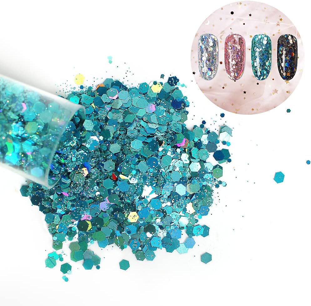 Skiennix Holographic Chunky Glitter Set - 36 Vibrant Colors for Crafts, Makeup, and Decorations