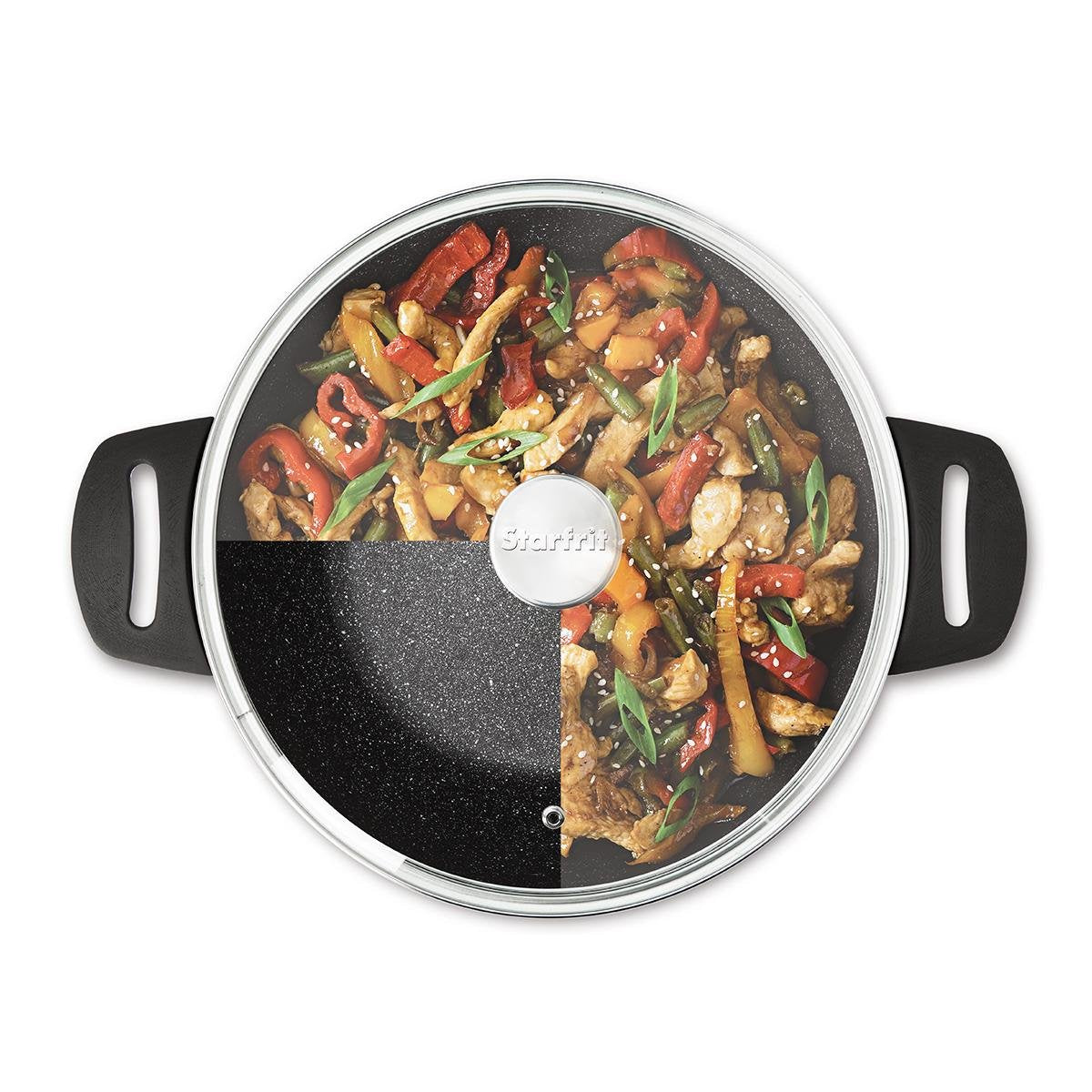 Starfrit The Rock Electric Multi Pot - 4.5L - Rock.Tec Non-Stick - Tempered Glass Lid - Variable Temperature Control