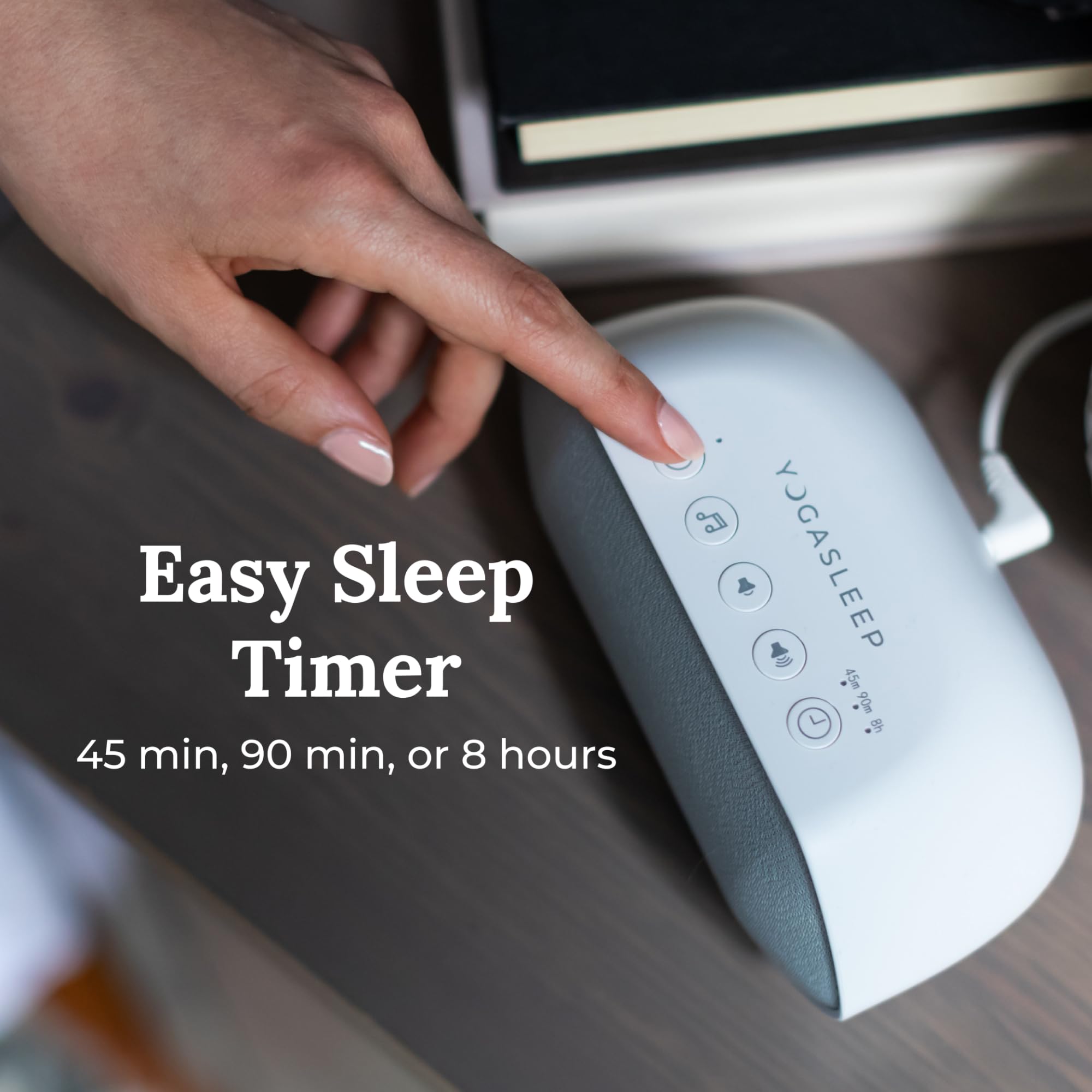 Yogasleep Soundcenter Portable White Noise Machine, 6 Soothing Sounds, 25 Volume Settings, Includes Timer, Sleep Therapy for Adults & Kids, Noise Cancelling for Office Privacy & Meditation