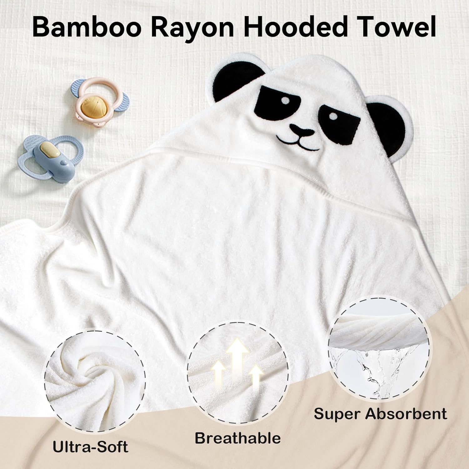 Okayinn BubblePanda Sleep Sack - Cozy 6-12 Months Infant Sleep Solution | Hooded Bath Towels Included