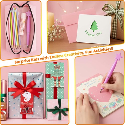 Advent Calendar 2025 for Girls - 24 Day Christmas DIY Journal Kit for Tween & Teen Girls, Stationery Set, Scrapbook & Diary Supplies Set, Journaling Art Crafts Kit, Creative Christmas Gifts