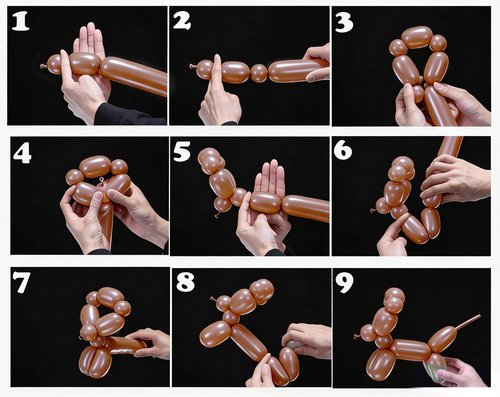 100Pcs Animals Twisting Balloons 260 Balloons Long Latex Garland for Birthday Wedding Party Decorations Supplies (Coffee)