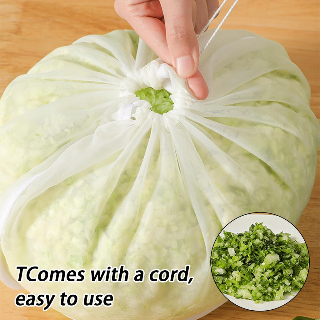 Organic Cotton Cheesecloth Bags by 3PCS - Reusable Straining Bags for Nut Milk & Dumplings