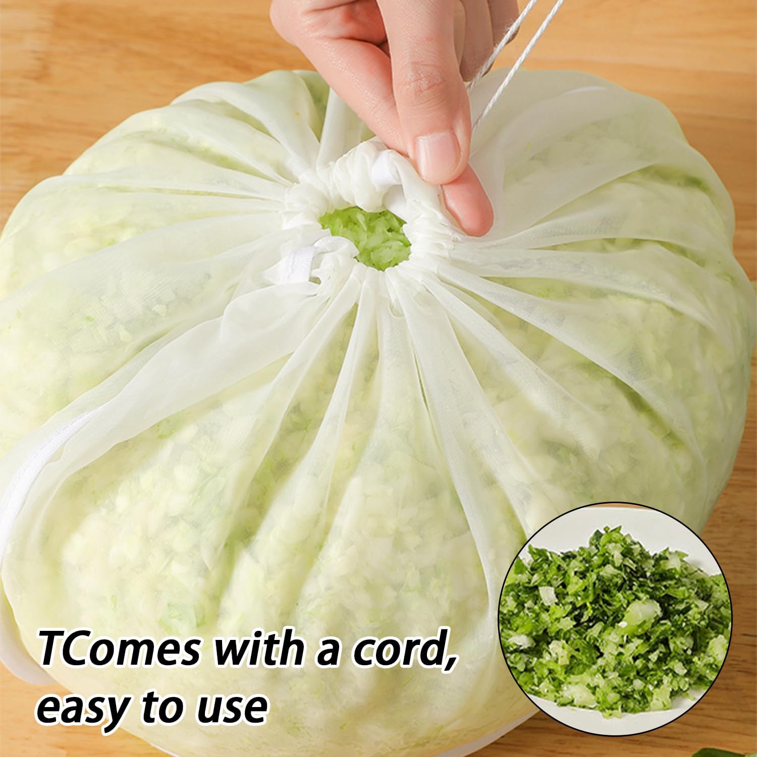 Organic Cotton Cheesecloth Bags by 3PCS - Reusable Straining Bags for Nut Milk & Dumplings