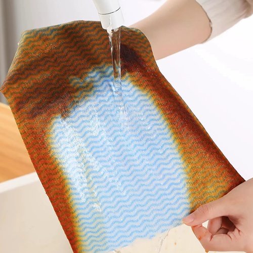KLEENDOL Disposable Cleaning Cloths - Reusable Household Dish Towels | 200 Sheets, 2 Rolls