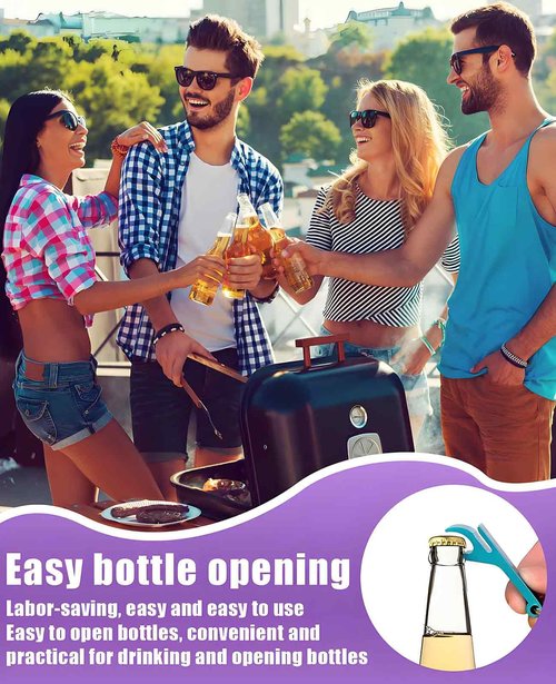 Gaahkai 18PCS 9 Colored Keychain Bottle Opener for Men, Small Key Chain Beer Opener