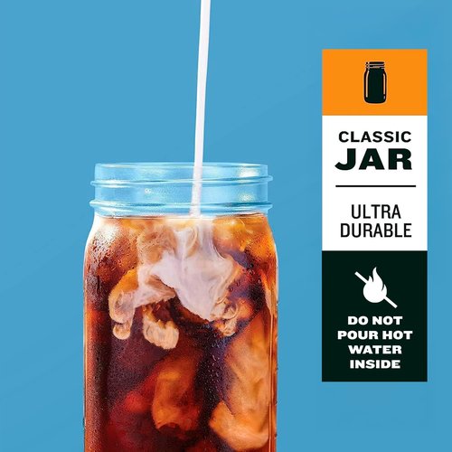 County Line Kitchen Glass Mason Jar Pitcher with Lid - Wide Mouth, 2 Quart (64 oz) - Heavy Duty, Leak Proof - Sun & Iced Tea Pitcher, Cold Brew Coffee, Breast Milk Storage, Water - Lavender