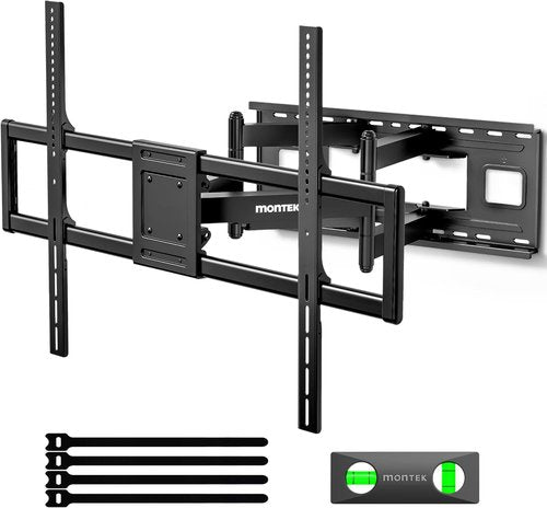 monTEK Heavy Duty XXL Full Motion TV Wall Mount - Fits 60-120 Inch TVs, 265 lbs Capacity, Swivel & Tilt