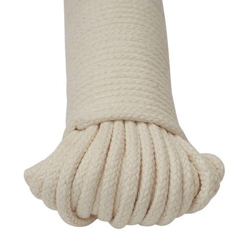 Household Essentials All-Purpose Cotton Clothesline Rope, 100, Off White
