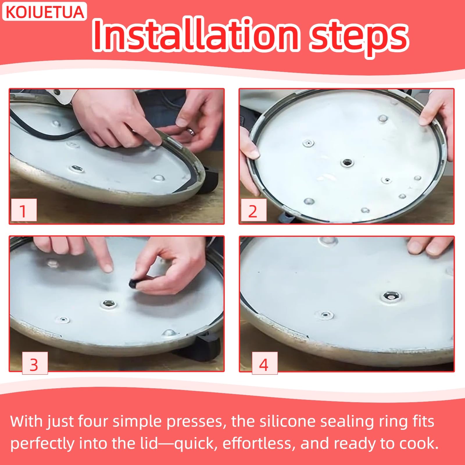09936 Pressure Cooker Sealing Ring and Overpressure Plug Pack Fit for Presto Pressure Cooker Various 4 Quart 6 Quart Parts Compatible with Models 0126002 0136102 0136403 0136304 0136001 0216001