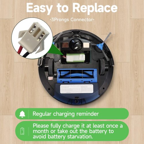 Replacement Battery for Amarey A800 A900 Eufy RoboVac 11 11S 11S Max 12 15C 15C Max 15T 25C 25C Max 30 30C Max 35C G10 Hybrid G20 G30 Edge Hybrid G30 Verge R500 R45 Vacuum OEM BYD14.4v 2600mAh