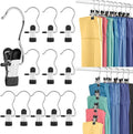 HOUSE DAY Metal Legging Organizer - Space-Saving Yoga Pants Hangers with Rubber Coated Clips | Pack of 60