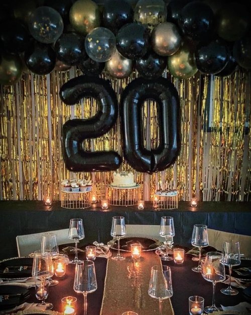 40-Inch Black Number 20 Balloon by [Brand Name] - Giant Foil Helium Balloon for 20th Birthday & Anniversary Celebrations