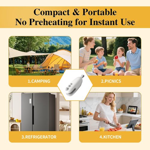 2Pack Mini Bag Sealer with Cutter and Magnet,Bag Sealer Mini,Rechargeable Food Bag Sealer,Portable Handheld 2-in-1 Plastic Bag Heat Sealing Machinefor Snacks, Chips,Food Freshness Storage (White+Blue)