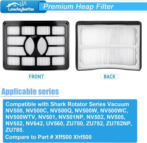 Leadaybetter Filter Replacement - Compatible with Shark Rotator Pro Lift-Away NV500 Series | 2 Foam & 4 Felt Filters