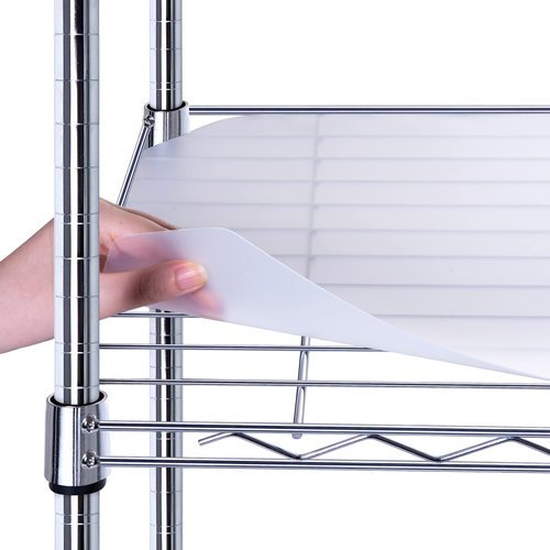BRIAN & DANY Wire Shelf Liner 18" X 48", Set of 10, Heavy Duty Shelf Liners for Wire Shelving, Waterproof Protector Mats, Transparent