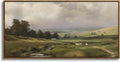ARPEOTCY Extra Large Vintage Lamb Wall Art - Country Farmhouse Canvas Print, 20x40 Inch