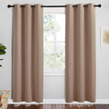 NICETOWN Blackout Curtains - Thermal Insulated Grommet Drapes, Set of 2, 42x78 Inch, Cappuccino