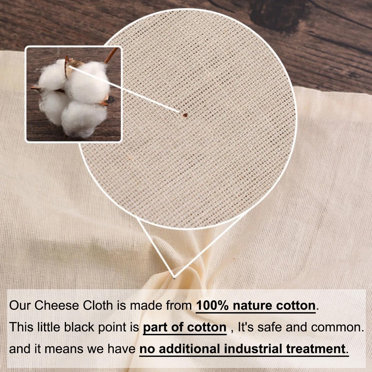 Skiennix Cheese Cloths - 10 Pcs 20x20 Inch Unbleached Cotton Straining Cloths | Reusable Muslin for Juicing & Cooking