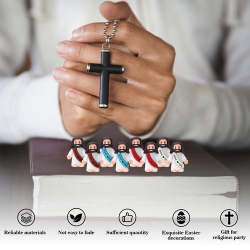 IEUHDKWL Mini Jesus Figurines in Bulk Tiny Jesus Figures Hide and Seek Religious Party Favors Sunday School Baptism Gifts (300pcs)